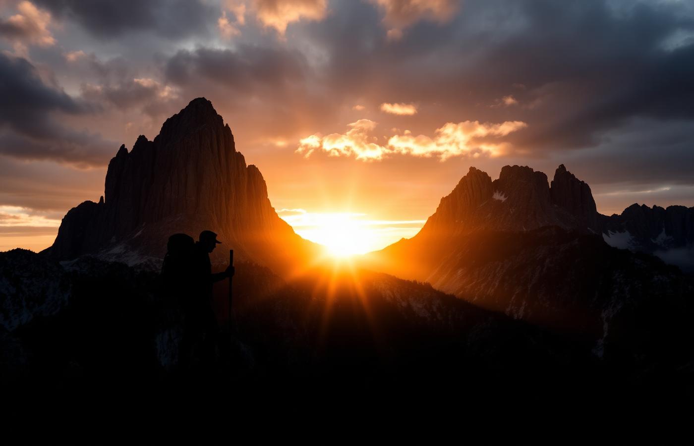 Dolomiten Panorama bei Sonnenaufgang